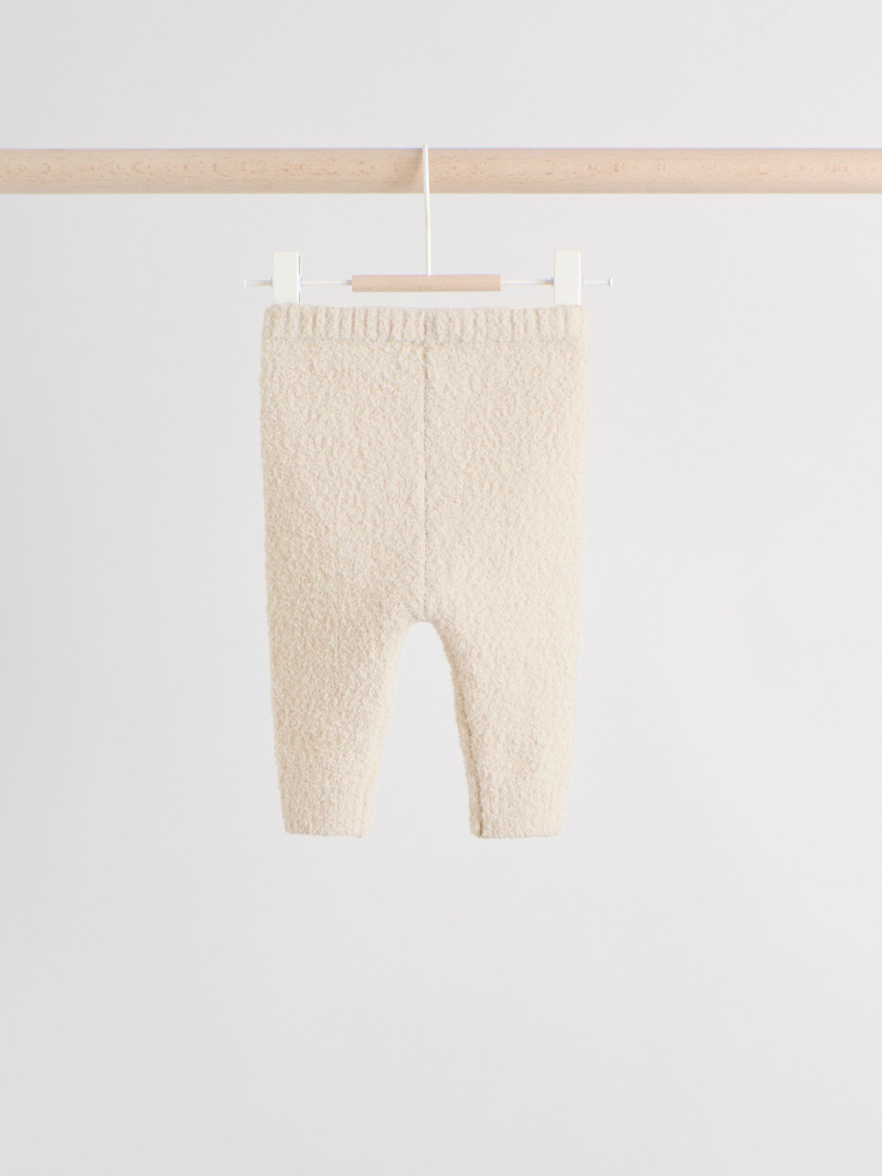 Neutraal met beren - Babyset van gebreide top en legging (0mnd-2jr)