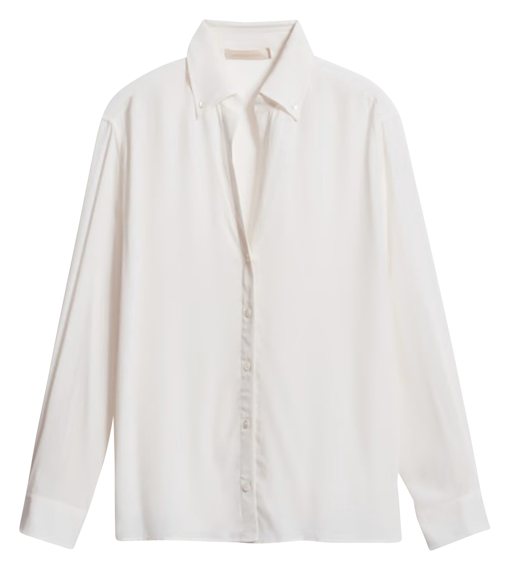 DRUYAT - Chemise à col v fluide en soie| Blanc