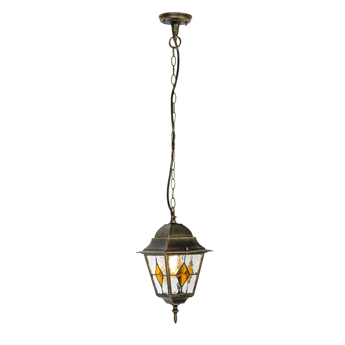 Vintage buiten hanglamp antiek goud - Antigua
