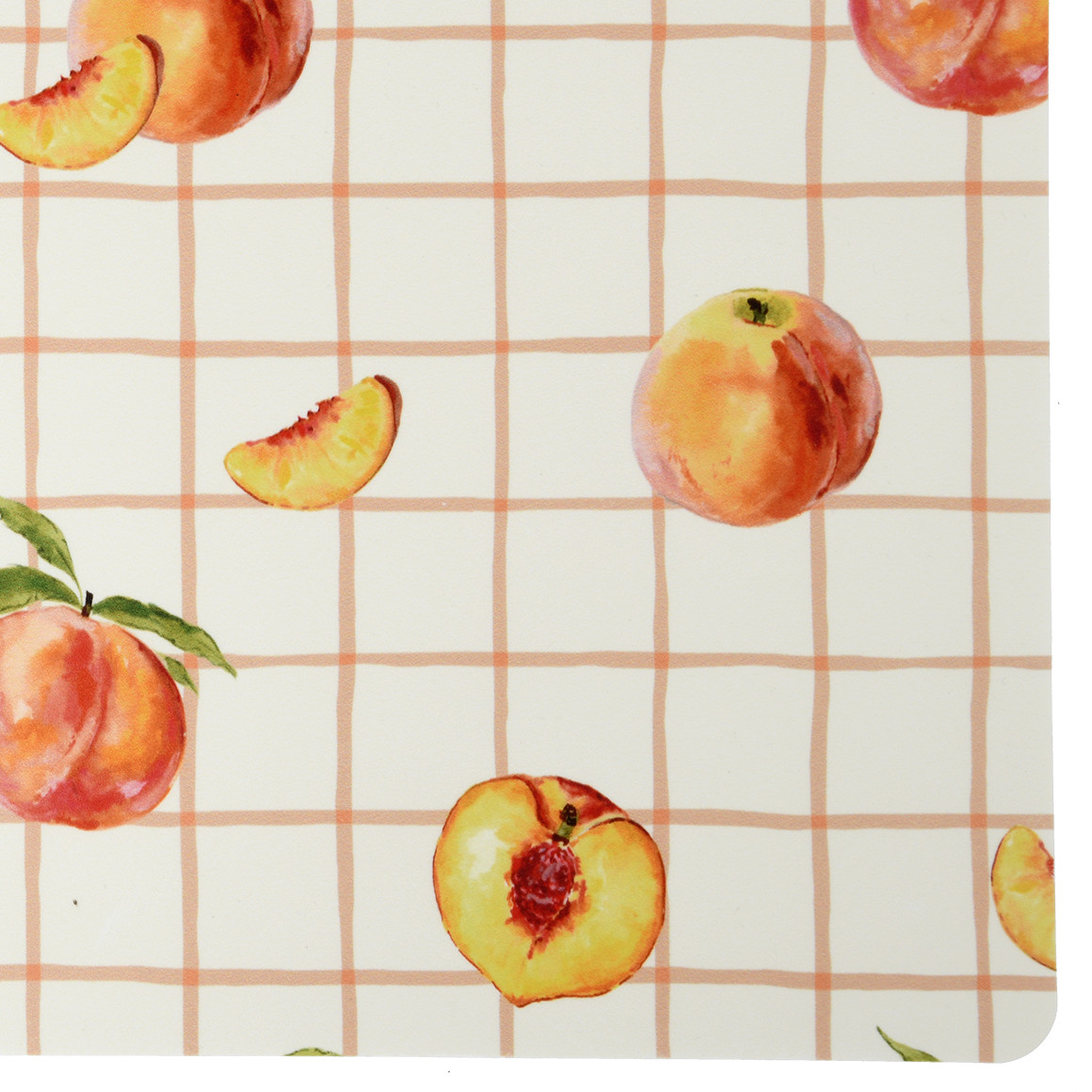 Platzset mit Pfirsich-Allover weiss / apricot