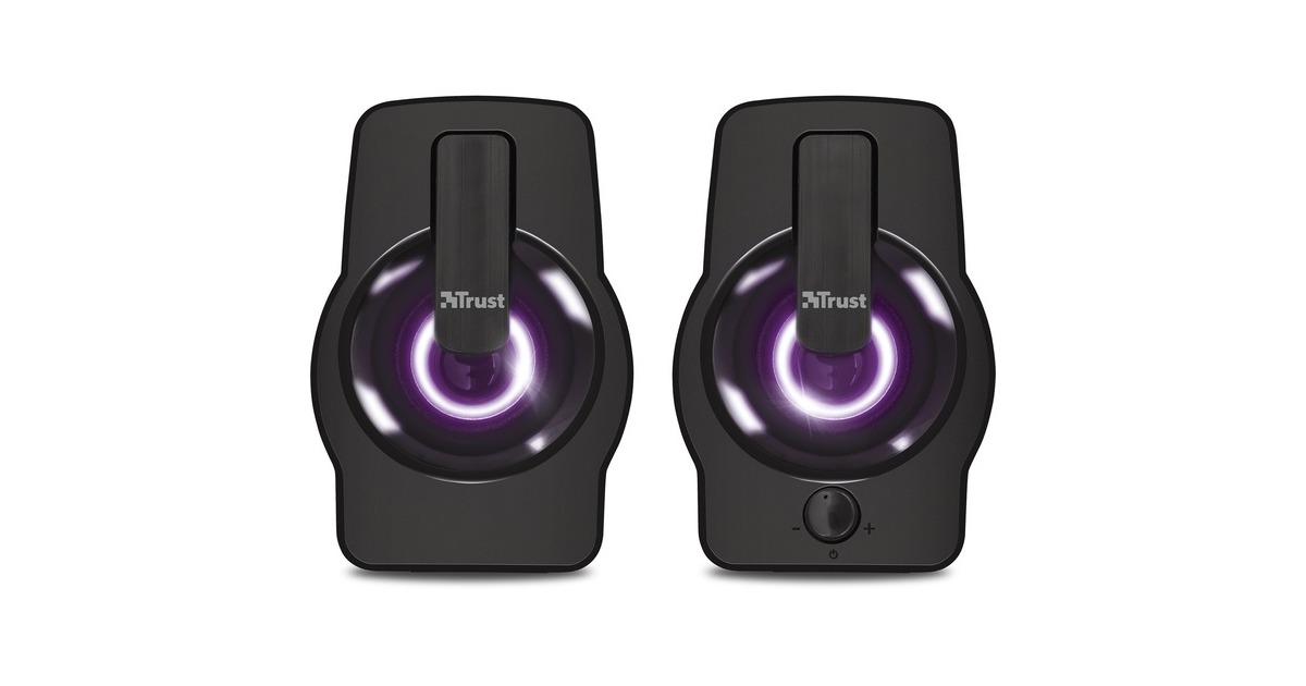 TrustGemi RGB 2.0 luidsprekerset pc-luidspreker  (Zwart, RGB led)