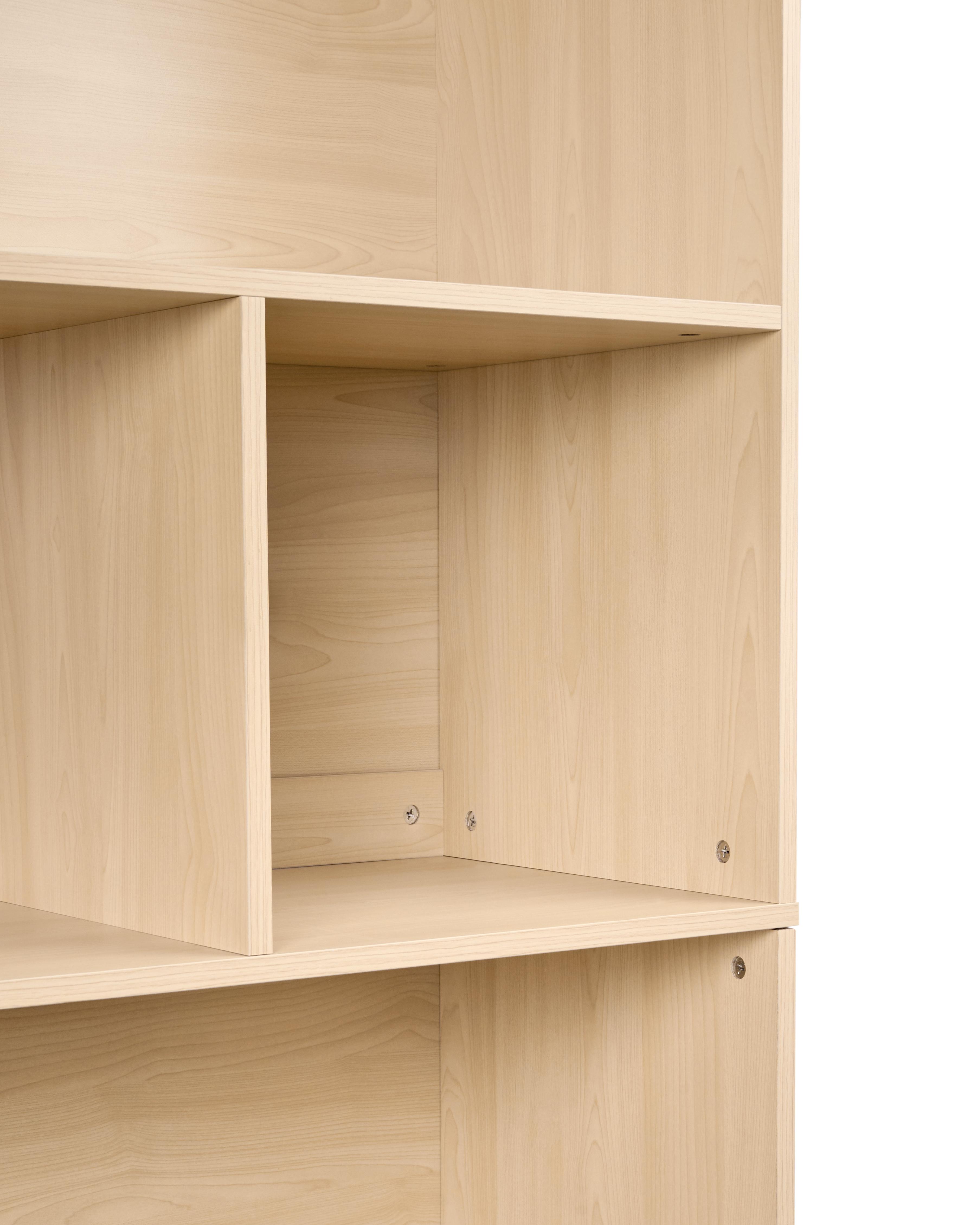 Boekenkast met 2 deuren ZEHNA Lichtbruin/wit