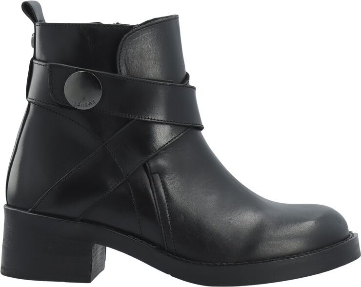 Cashott CASJOSEFINE Zip Boot Leather Black