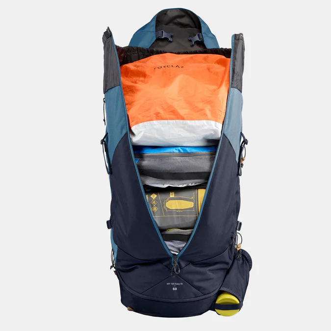 Decathlon Forclaz - Mochila Forclaz MT100 EasyFit Feminina de 60L