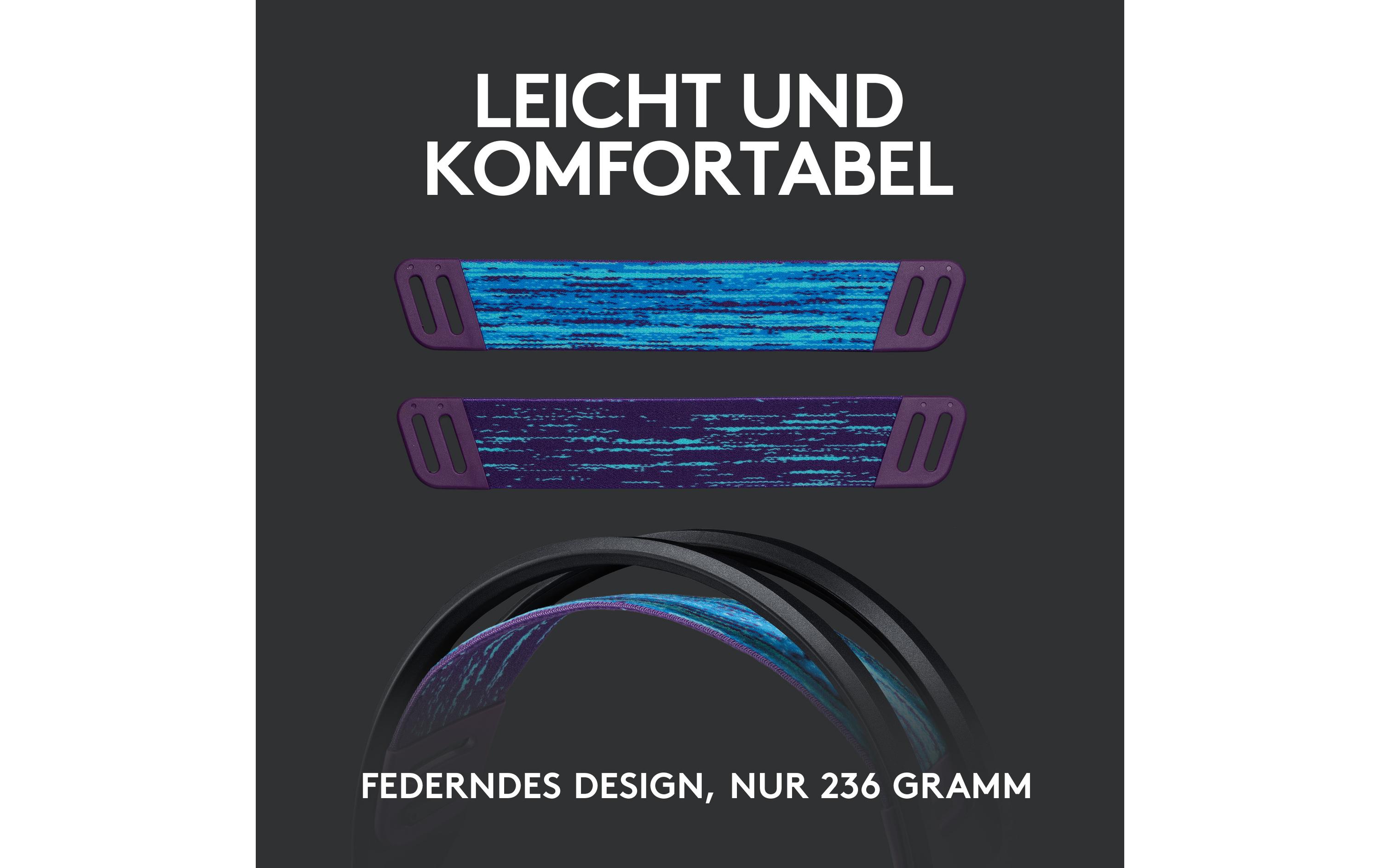 Headset G535 Lightspeed Gaming Blau/SchwarzKabelloses Over-Ear-Headset mit Surround-Sound und weichem Ohrpolster