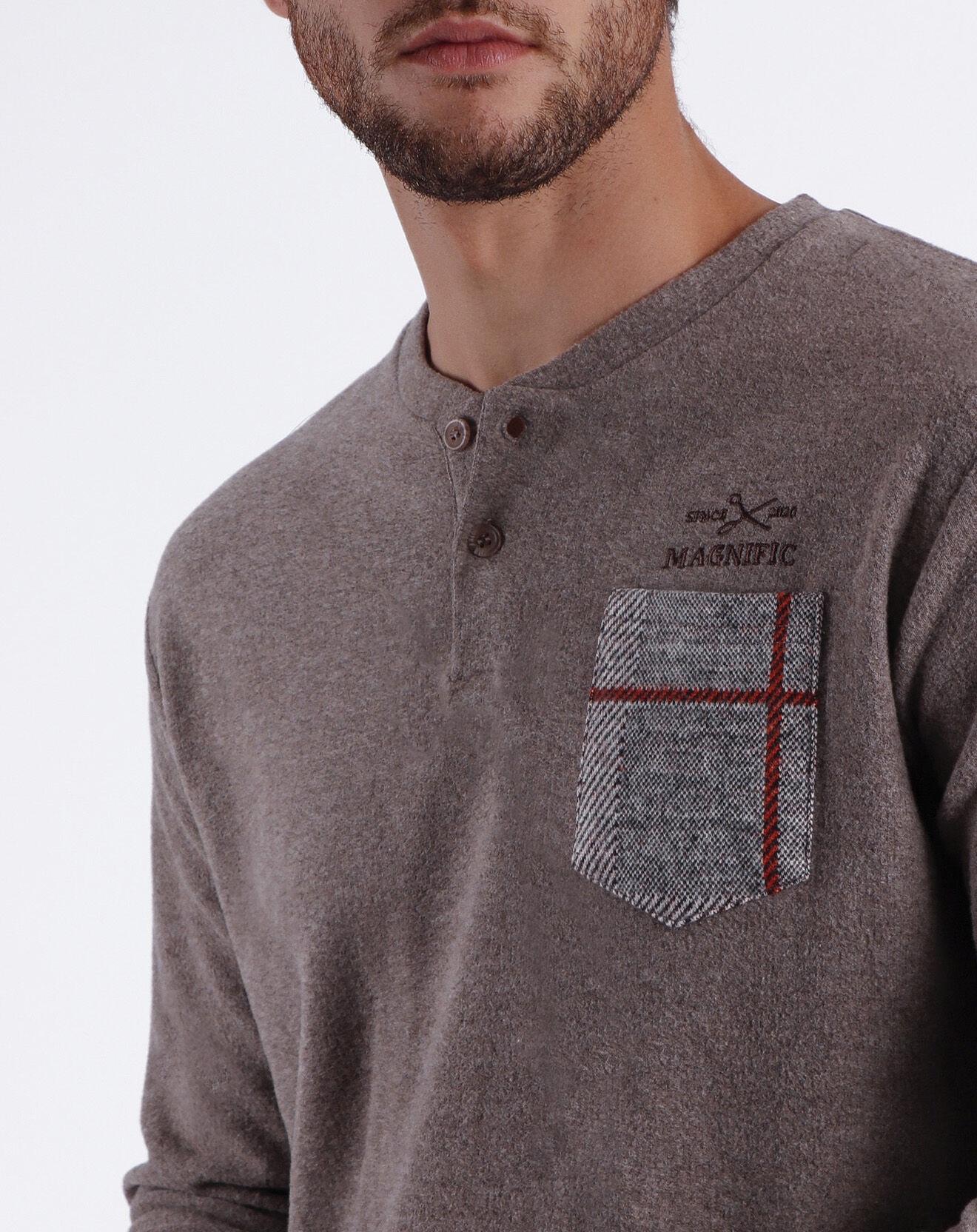 Admas Haut à manches longues & Pantalon Luca marron