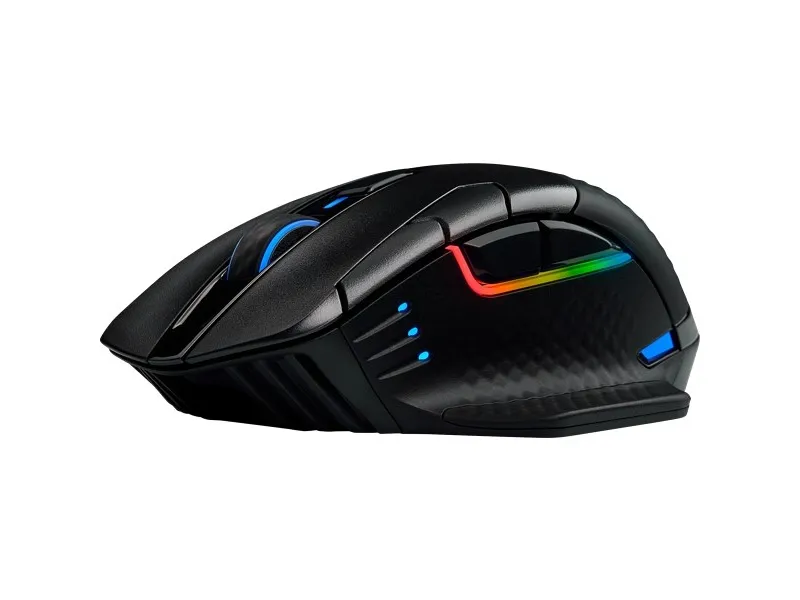 CORSAIR Gaming DARK CORE RGB PRO SE - Mus - optisk - 8 knapper - trådløs, kablet - USB, 2.4 GHz, Bluetooth 4.2 LE - sort