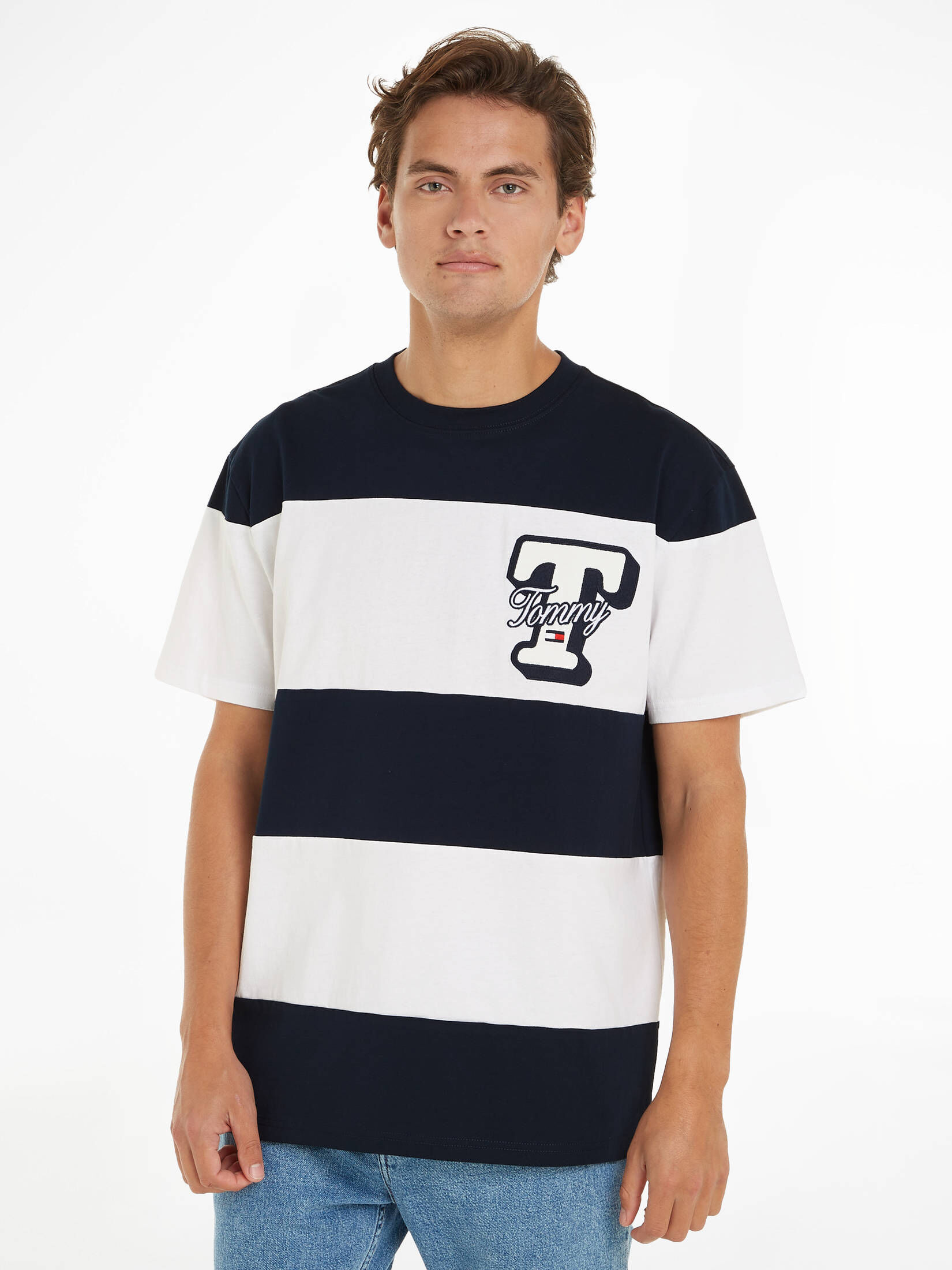 Tommy Jeans| Herren T-Shirt TJM REGULAR LETTER CUT & SEW TEE