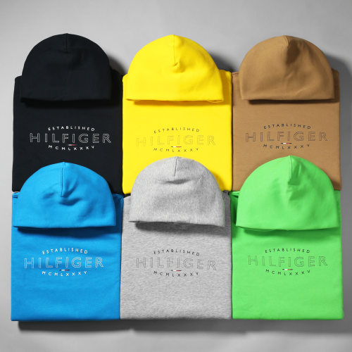 Sweat Capuche Hilfiger Curve Logo 0013 Gris Chiné