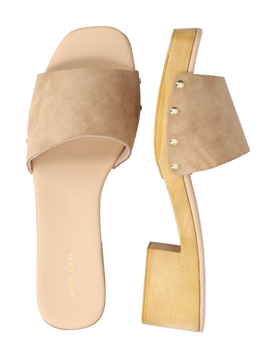 Veloursleder Pantoffel