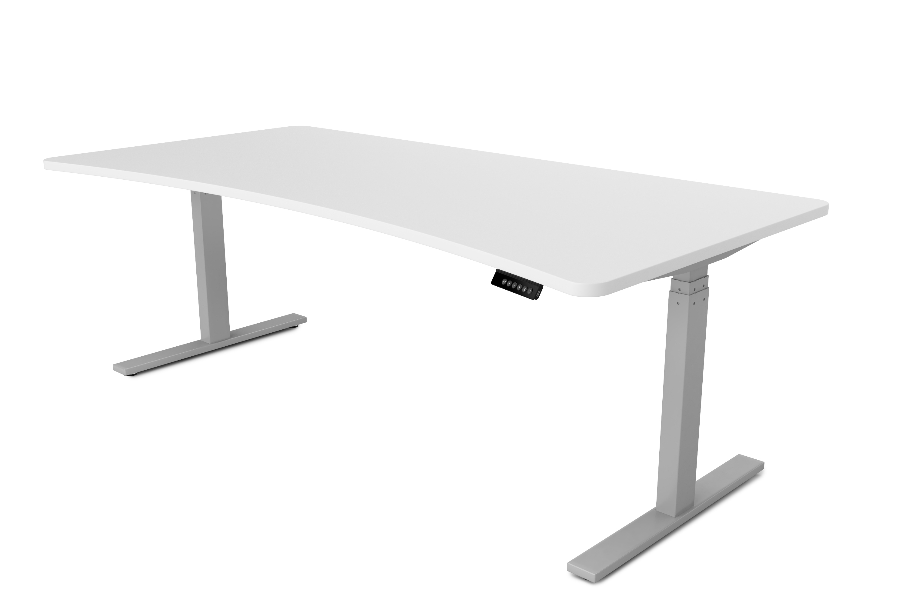 Stehpult elektrisch PREMIUM weiss/grau 200 x 92 cm