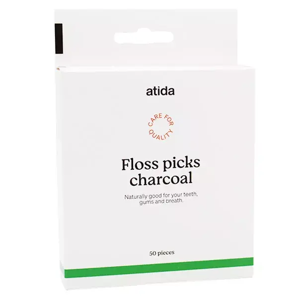 Fio dental Atida com suporte, pacote com 50 unidades
