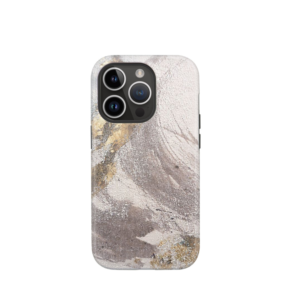iPhone 14 Pro Hybrid (Kunststoff / Gummi) Hülle Natürlicher Glanz - Gold