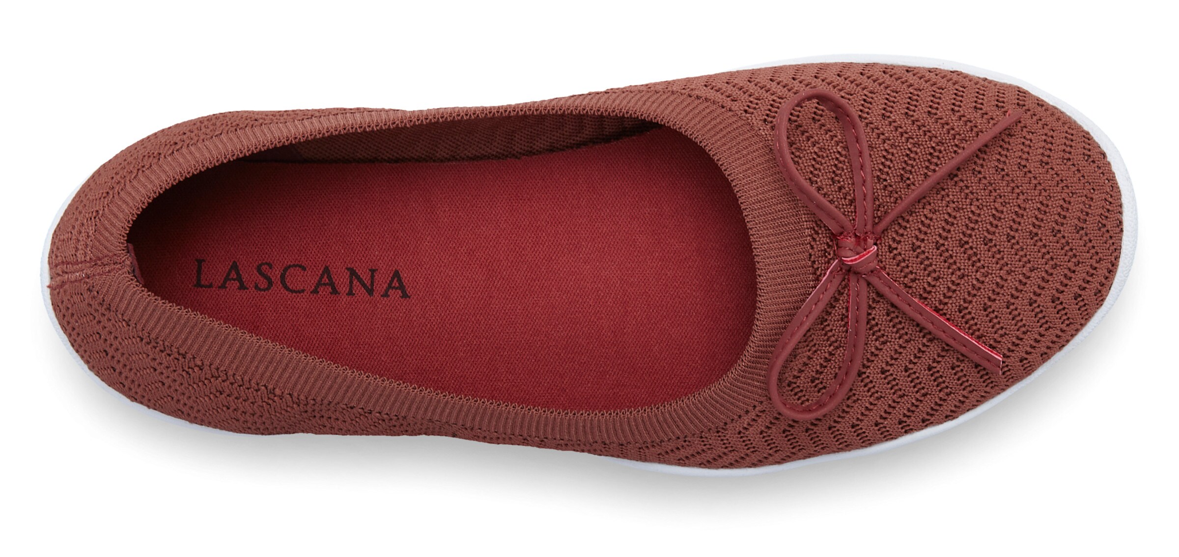 LASCANA Sneaker Ballerinas in rotbraun