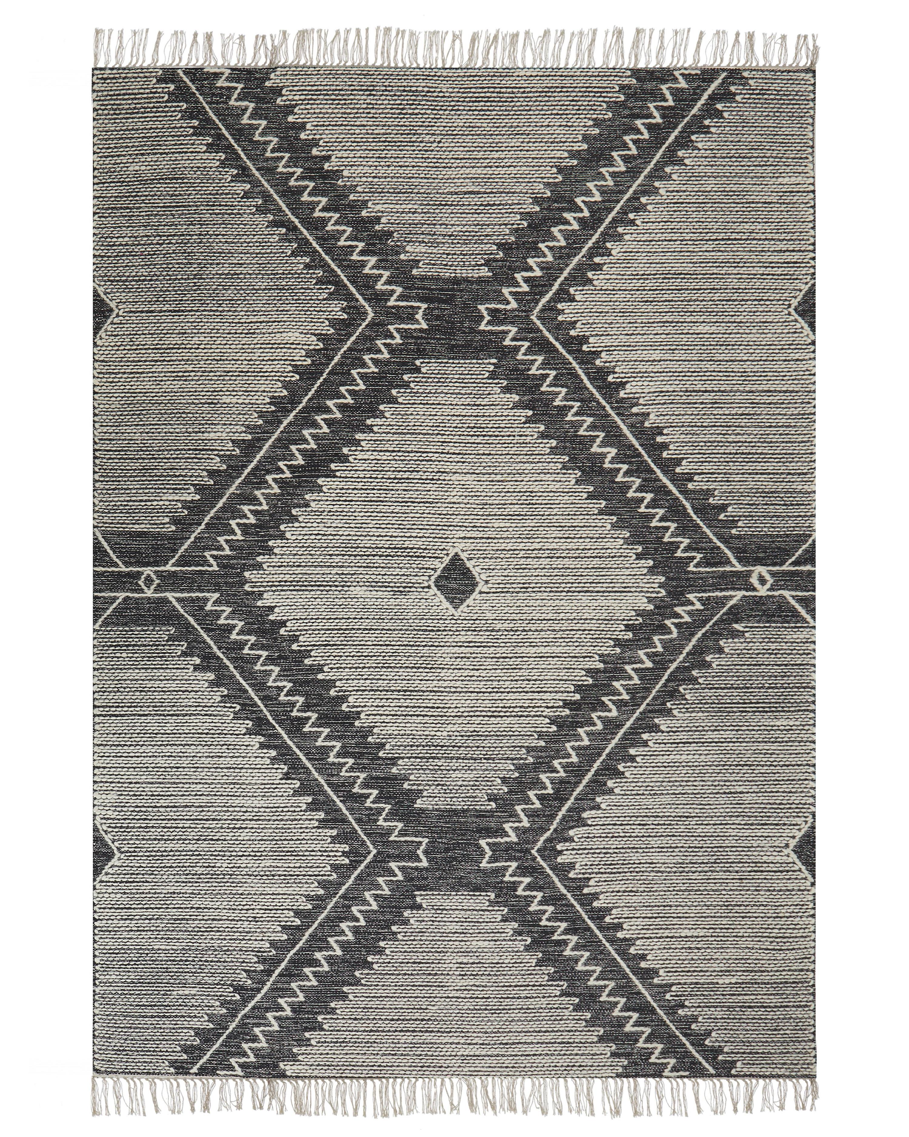 Vloerkleed ARBAA Zwart 160 x 230 cm Katoen