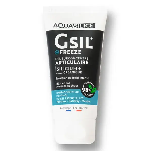 Gel antisséptico para articulações Aquasilice GSIL Freeze Pocket, alta concentração, 50ml