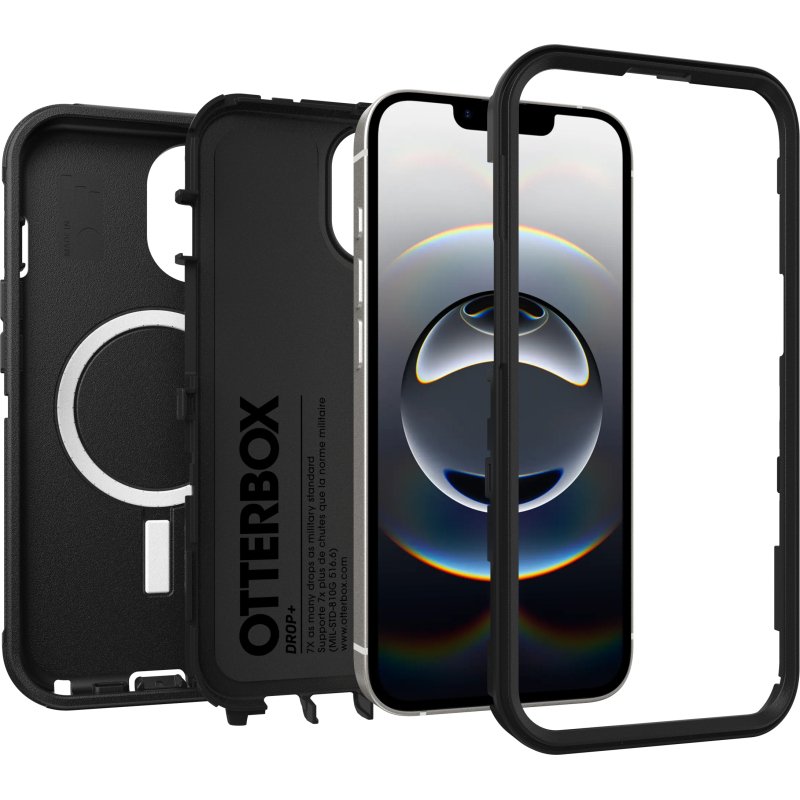 OtterBox Defender Series pour MagSafe pour Apple iPhone 17e/16e/15/14/13, noir