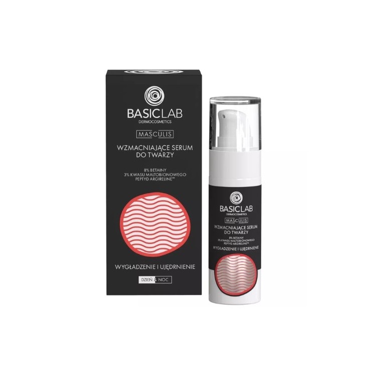 BasicLab Masculis stärkendes Serum Glättung und Straffung für Männer 8 % Betain, 3 % Maltobionsäure 30 ml