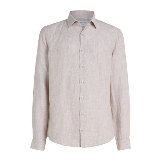 Calvin Klein Solid Hør Skjorte, Atmosphere, 45