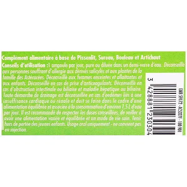 Superdiet Quatuor Drainage Bio 20 ampoules