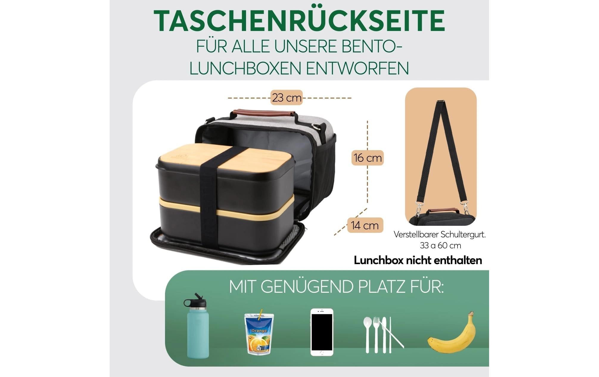Lunchbox Thermocase GrayDie isolierte Lunchbox mit ergonomischem Griff