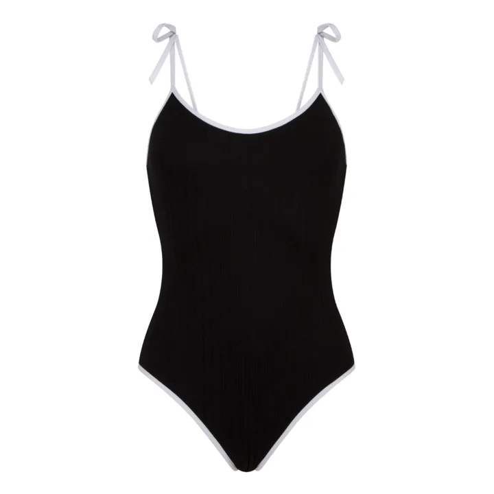 Anja Paris Maillot 1 Pièce Côtelé Le Rêveur | Noir