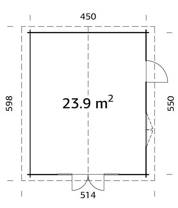 Palmako Gartenhaus Irene, ca. B514/H287/T598