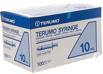 Terumo Seringue Luer Lock Tip 10ml 100 Pièces