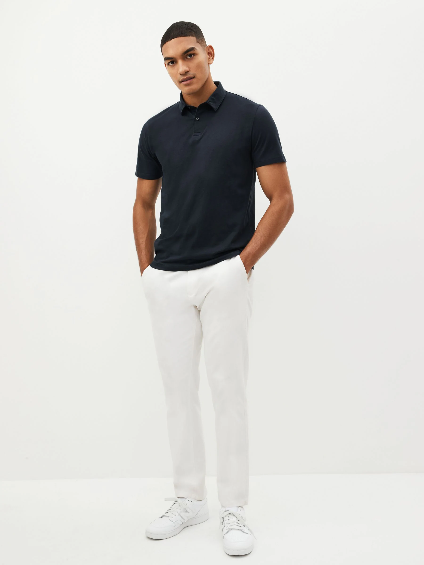 Donkerblauw - Polo met korte mouwen