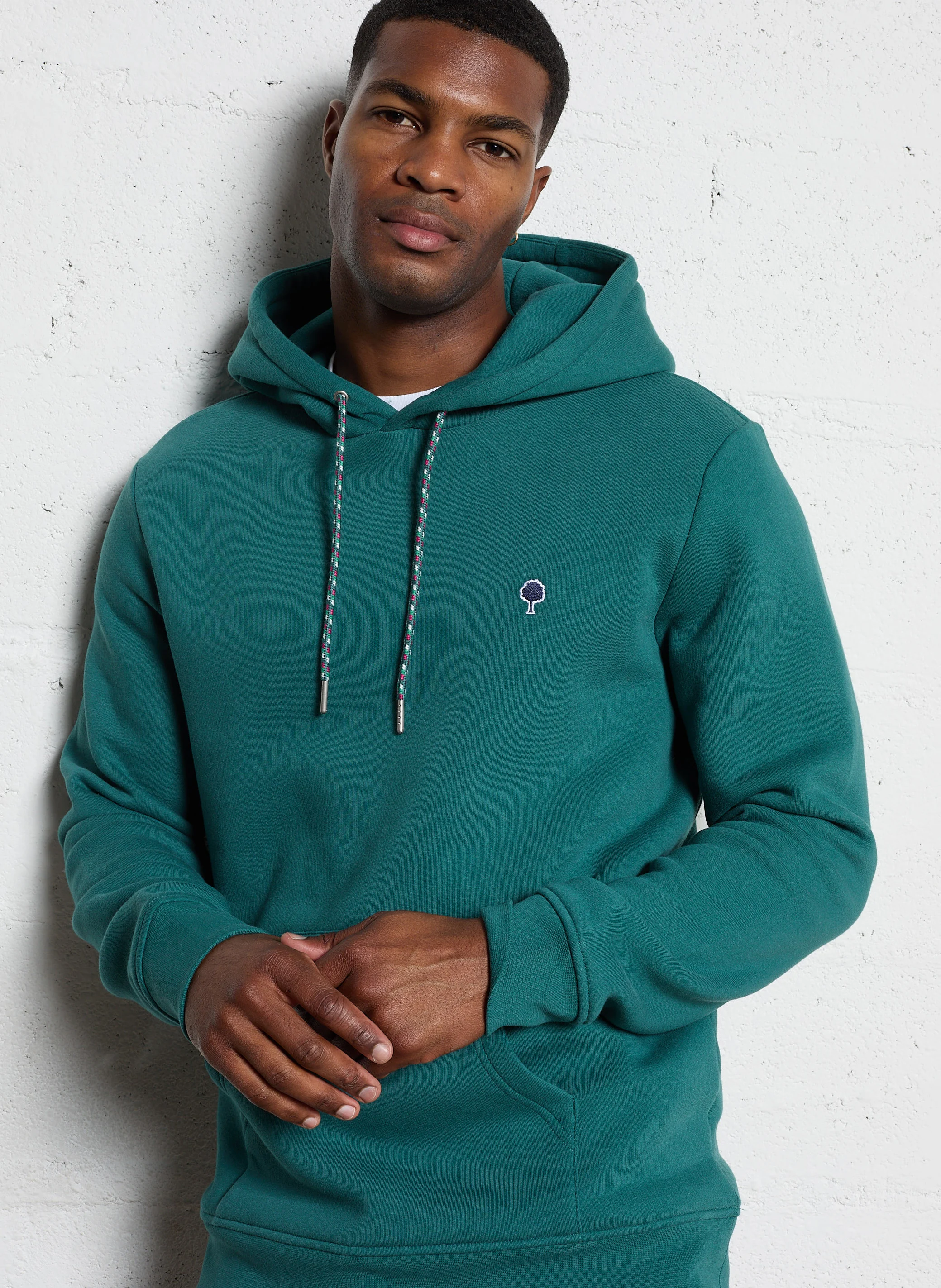 DIRAC - Sweat à capuche en coton mélangé | Bleu