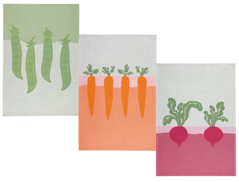 Lot de 3 torchons-Petits légumes