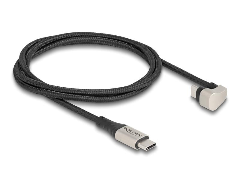Delock USB 2.0-Kabel PD 3.0 60 W USB C - USB C 1 m Delock USB 2.0 Kabel USB Type-C Stecker zu Stecker 180° gewinkelt 1 m PD 3.0 60 W