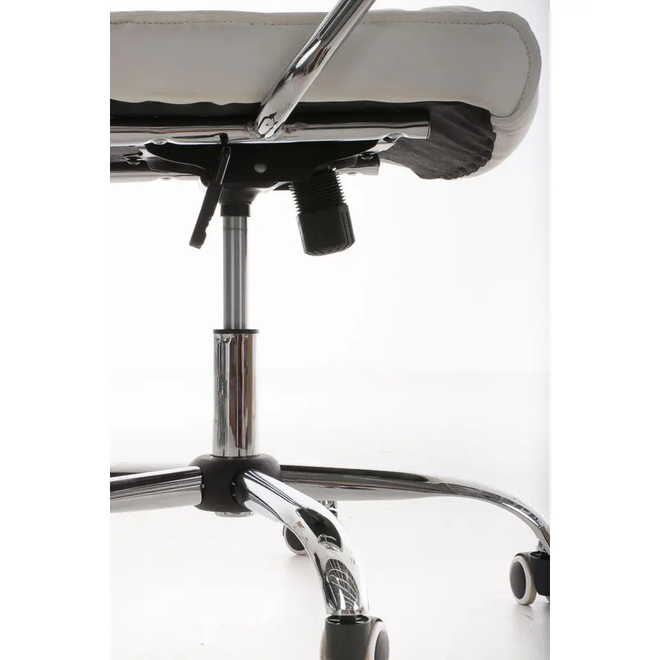 CLP Bureaustoel Rako V2 chroom Frame - Kunstleer - wit