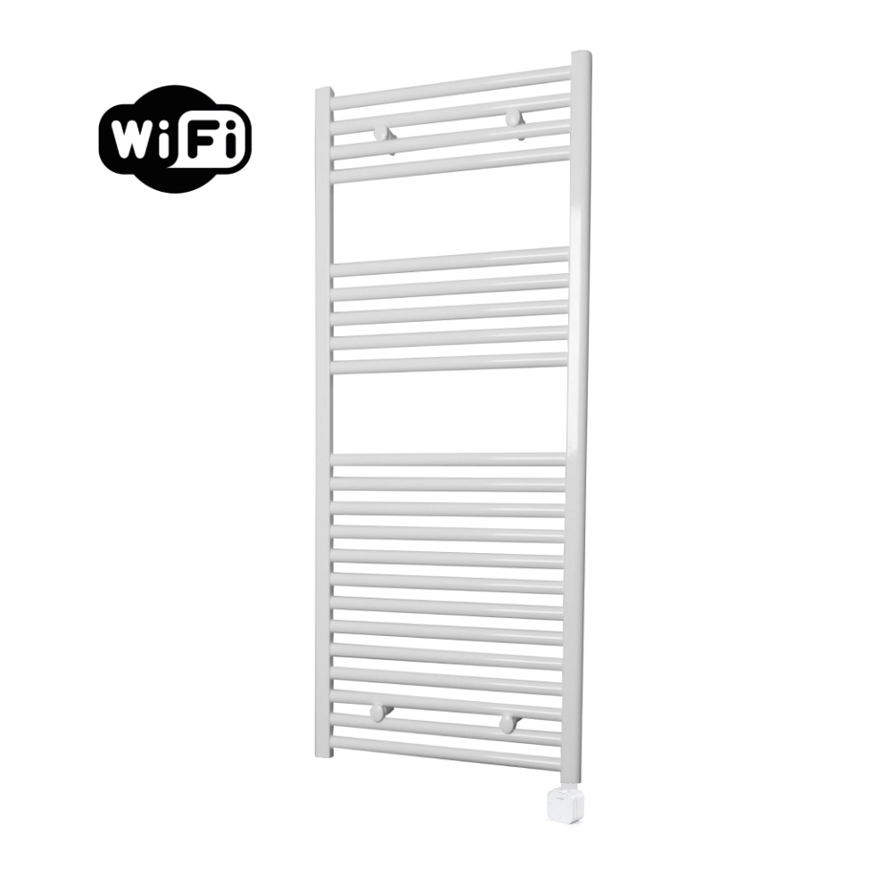 Sanicare Carini elektrische Wifi radiator 112x60cm wit met thermostaat wit rechtsonder
