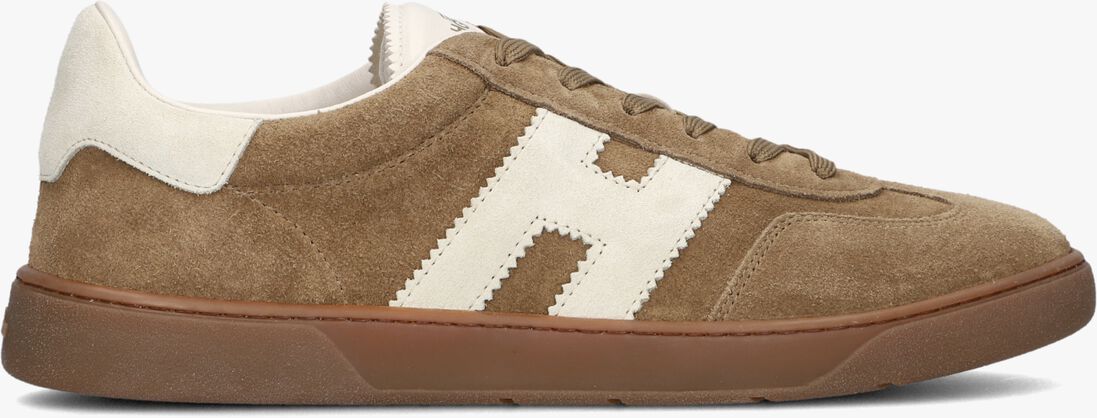 bruine hogan lage sneakers cool allacciato h