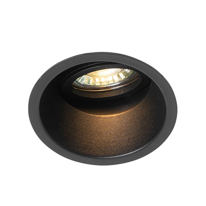 Moderne inbouwspot zwart draai- en kantelbaar - Alloy