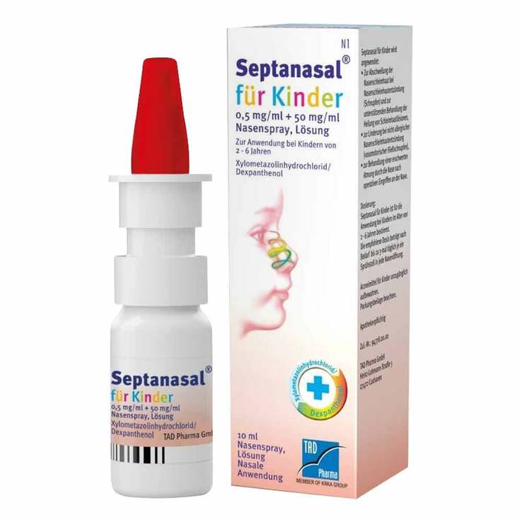 Septanasal® für Kinder 0,5 mg/ml+50 mg/ml Nasenspray, 10 ml