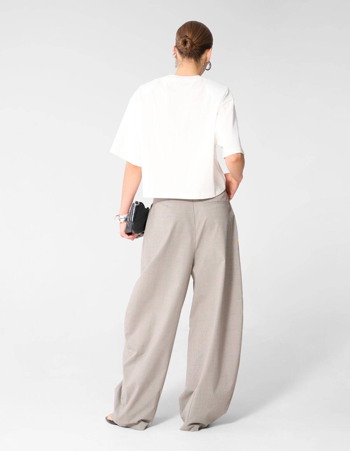 Ruiten Barrel Fit Broek Lichtgrijs