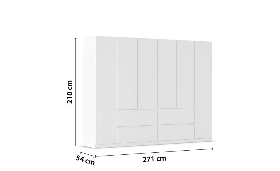 Drehtürenschrank Mainz 271 cm 6 Stück