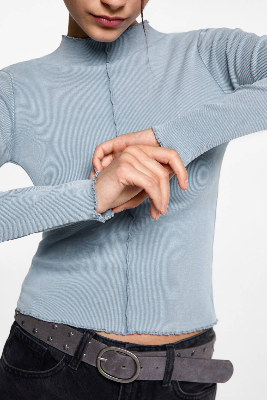 MANGO TEEN longsleeve lichtblauw