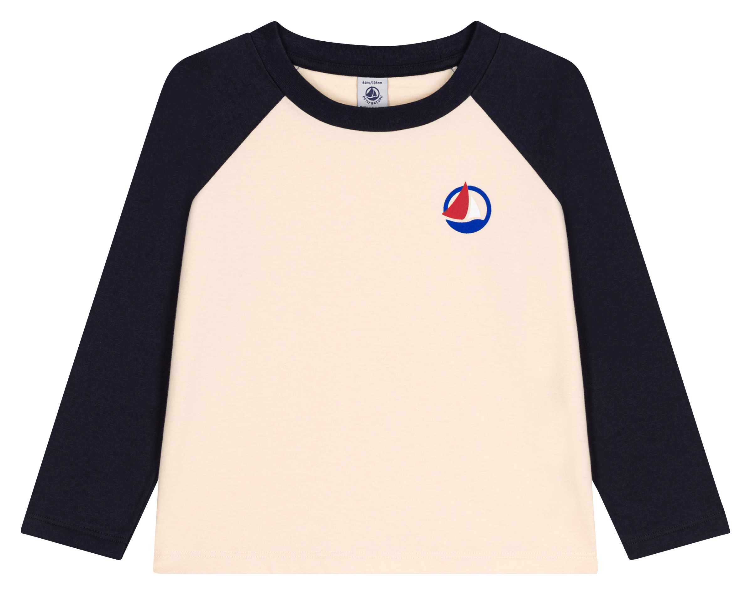 Tee-shirt col rond droit en coton | Blanc