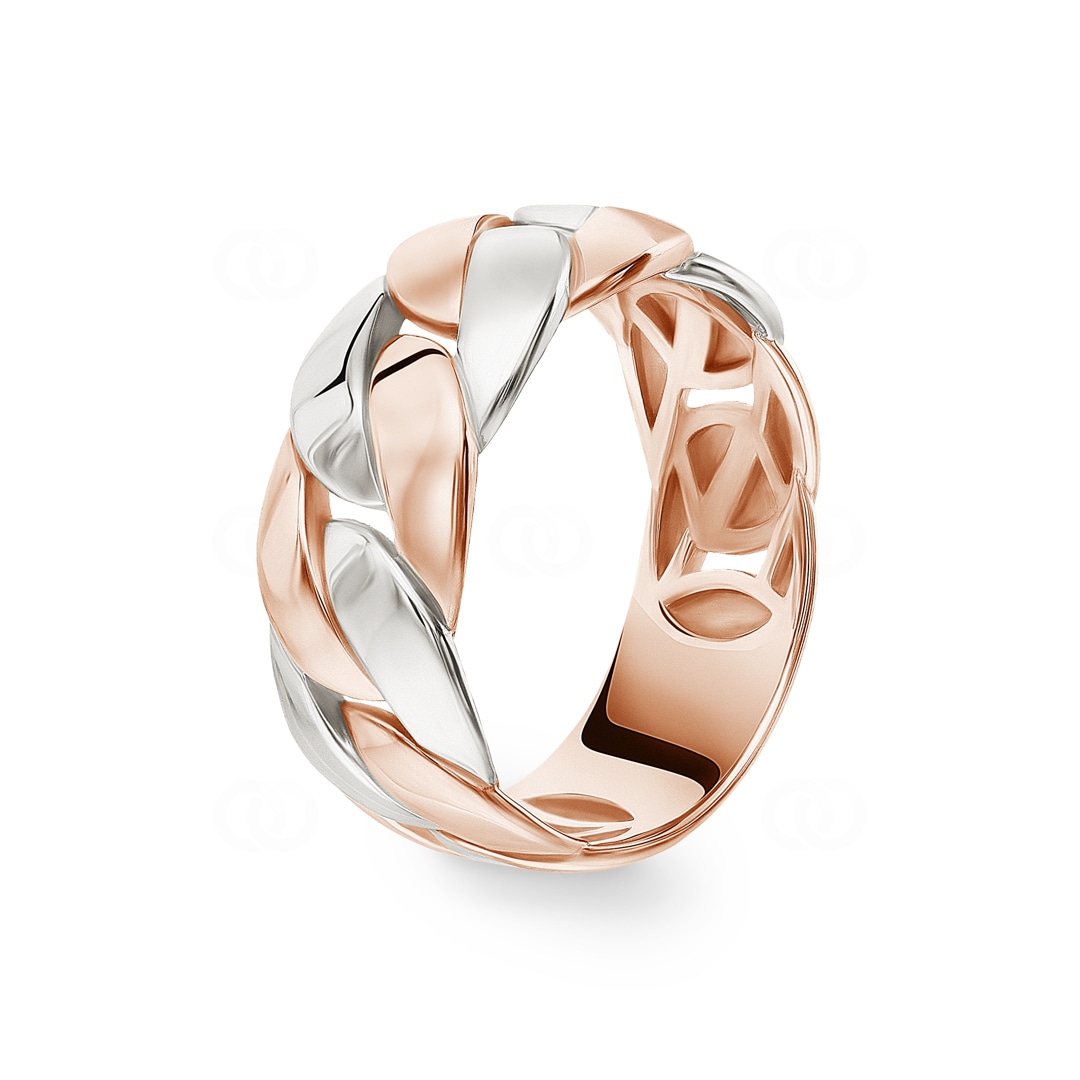 Damenring 750/18 K Rosé-/Weissgold