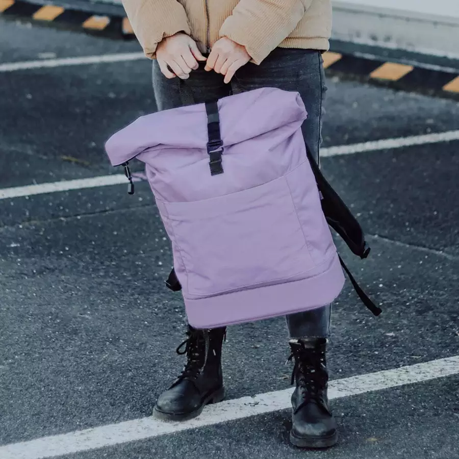 Anna und Oskar Fairer Wickelrucksack Hugo Flieder