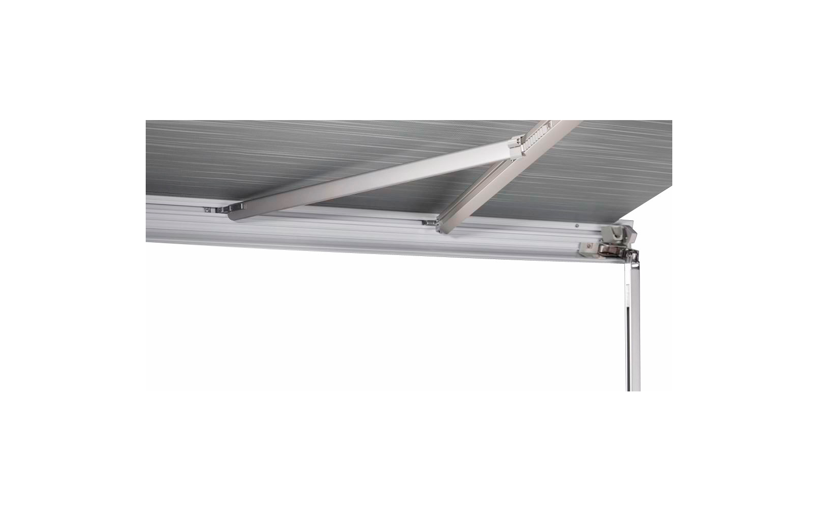 Thule Omnistor 5200 Dachmarkise mit Motor Gehäusefarbe Eloxiert Tuchfarbe Mystic Grau 3 m