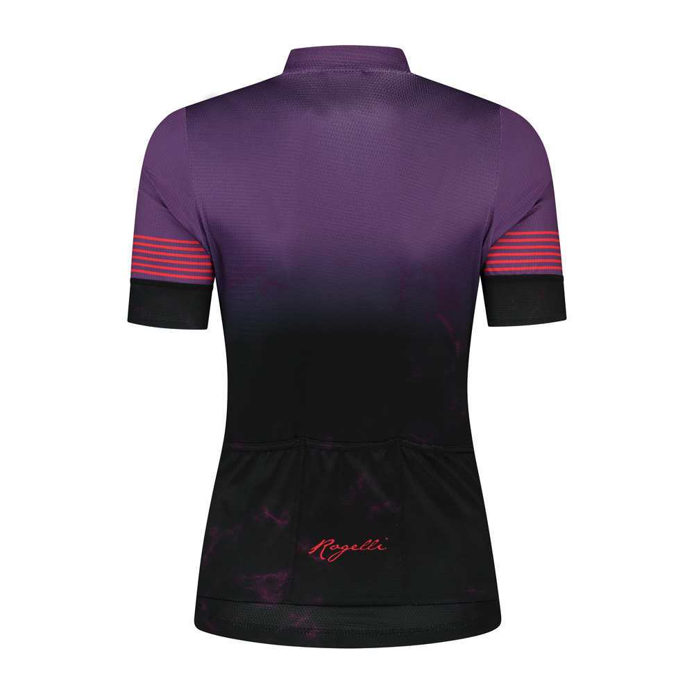 Rogelli Marble Kortærmet Jersey til kvinder Lilla / Sort