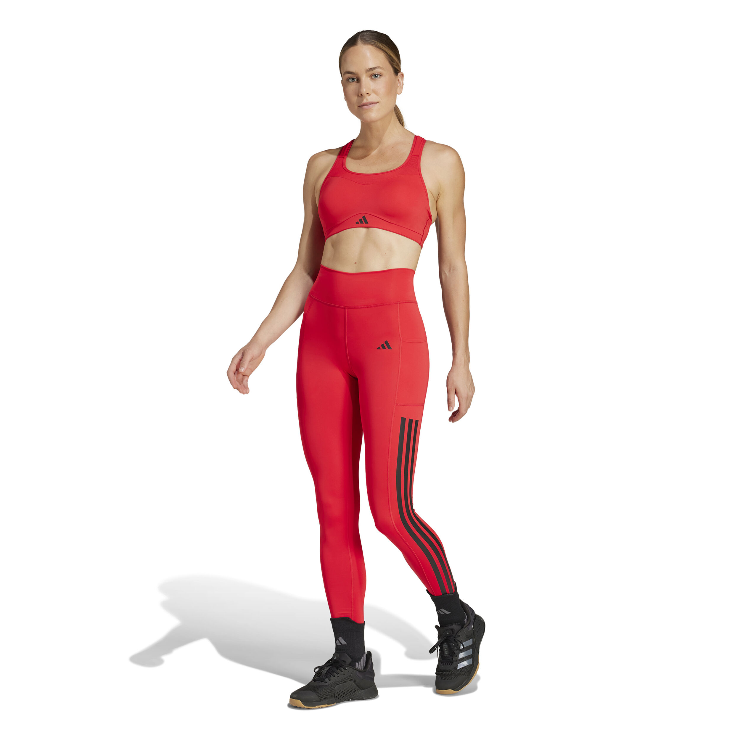 adidas Impact Training High Support Soutien-gorge Sport Femmes - Rouge