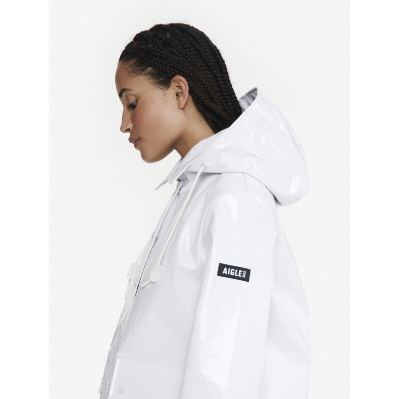 Ciré mi-long à capuche amovible - Veste imperméable femme