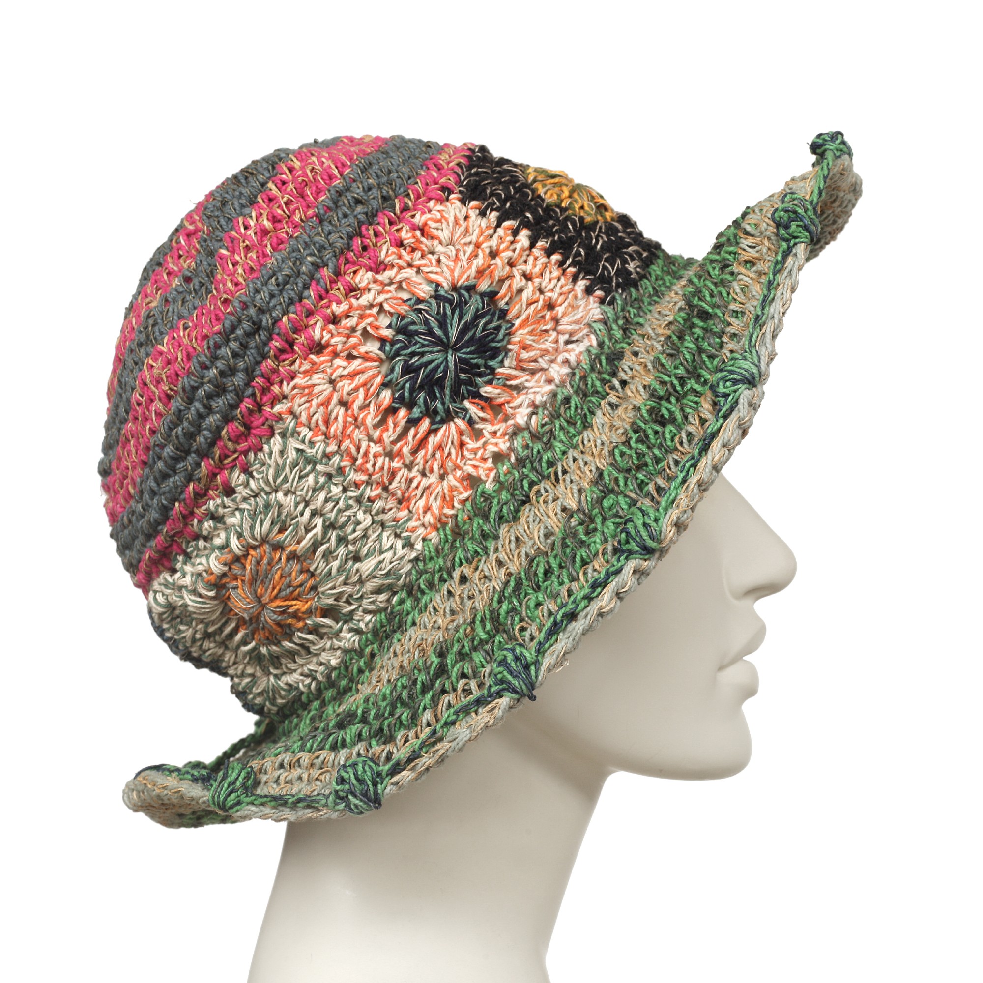Sommerhut, multicolor, aus Hanffaser und Baumwolle günstig bestellen