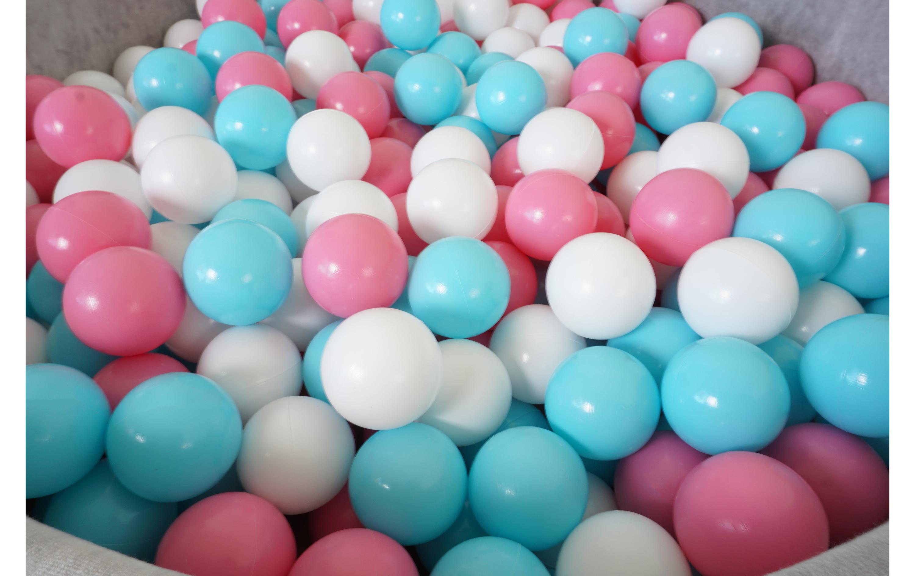 Bälle Rose, Creme, Hellblau 100 Stück100 Spielbälle in Rose, Creme und Hellblau