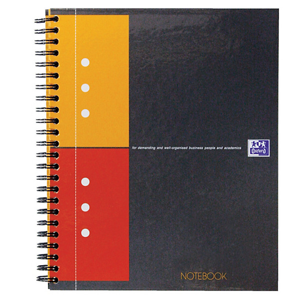 Cahiers A5 160 pages Oxford Notebook carreaux 5 x 5 mm, gris, lot de 5